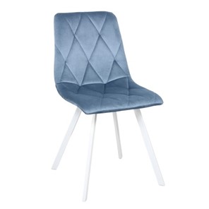Кухонный стул Рокки WX-221 эмаль белая велюр голубой в Элисте