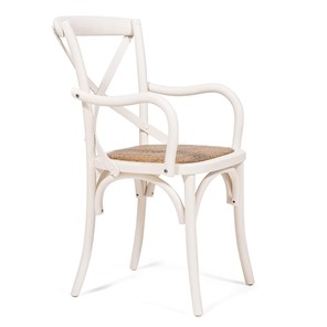 Обеденный стул с подлокотниками CROSS (mod.CB2008) 55х52х91 Белый (butter white) арт.12375 в Элисте