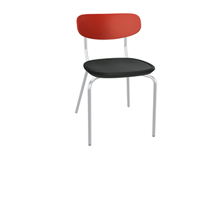 Обеденный стул SHT-ST85-2/SB85-2/S85M (красный/черный/хром лак) в Элисте