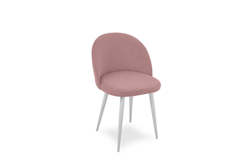 Мягкий стул для кухни Лайт розовый белые ножки в Элисте
