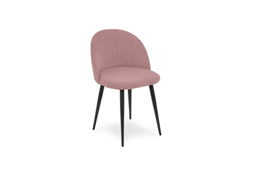 Мягкий стул для кухни Лайт розовый черные ножки в Элисте