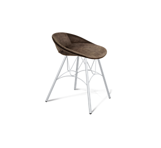 Обеденный стул SHT-ST19-SF1 / SHT-S100 (кофейный трюфель/хром лак) в Элисте