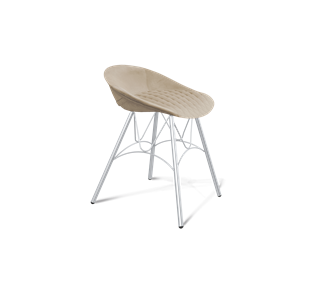 Обеденный стул SHT-ST19-SF1 / SHT-S100 (ванильный крем/хром лак) в Элисте