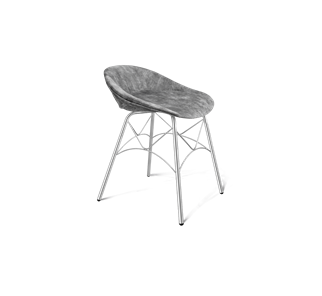 Обеденный стул SHT-ST19-SF1 / SHT-S107 (дымный/хром лак) в Элисте