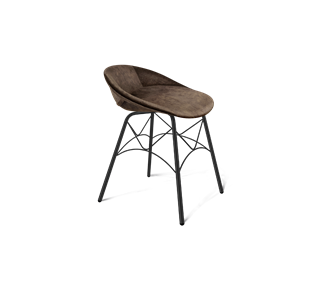 Обеденный стул SHT-ST19-SF1 / SHT-S107 (кофейный трюфель/черный муар) в Элисте