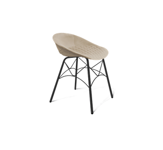 Обеденный стул SHT-ST19-SF1 / SHT-S107 (ванильный крем/черный муар) в Элисте
