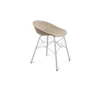 Обеденный стул SHT-ST19-SF1 / SHT-S107 (ванильный крем/хром лак) в Элисте