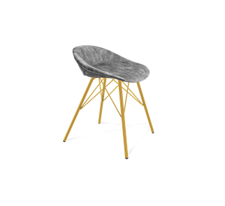 Обеденный стул SHT-ST19-SF1 / SHT-S37 (дымный/золото) в Элисте