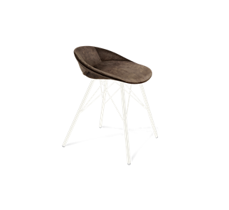 Обеденный стул SHT-ST19-SF1 / SHT-S37 (кофейный трюфель/белый муар) в Элисте