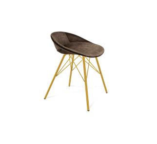 Обеденный стул SHT-ST19-SF1 / SHT-S37 (кофейный трюфель/золото) в Элисте