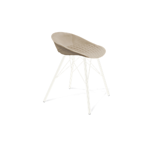 Обеденный стул SHT-ST19-SF1 / SHT-S37 (ванильный крем/белый муар) в Элисте