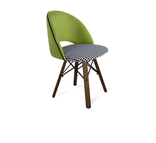 Обеденный стул SHT-ST34-3 / SHT-S70 (оливковый/гусиная лапка/темный орех/черный муар) в Элисте