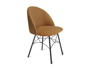 Обеденный стул SHT-ST35 / SHT-S107 (горчичный/черный муар) в Элисте