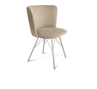 Обеденный стул SHT-ST36 / SHT-S37 (ванильный крем/хром лак) в Элисте