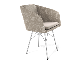 Обеденный стул SHT-ST43-1 / SHT-S64 (карамельный латте/хром лак) в Элисте