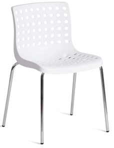 Обеденный стул SKALBERG (mod. C-084-A) 46х56х79 White (белый) / Chrome (хром) арт.19260 в Элисте