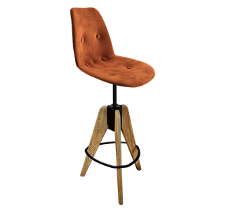 Полубарный стул SHT-ST29-C2 / SHT-S92 (песчаная буря/браш.коричневый/черный муар) в Элисте
