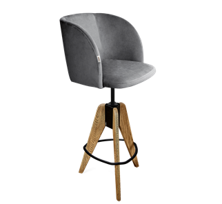 Полубарный стул SHT-ST33 / SHT-S92 (угольно-серый/браш.коричневый/черный муар) в Элисте
