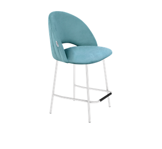 Полубарный стул SHT-ST34-1 / SHT-S29P-1 (голубая пастель/белый муар) в Элисте