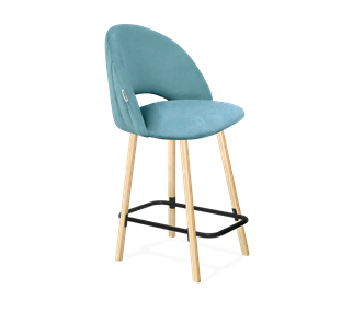 Полубарный стул SHT-ST34-1 / SHT-S94-1 (голубая пастель/прозрачный лак/черный муар) в Элисте