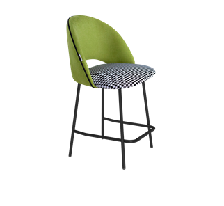 Полубарный стул SHT-ST34-3 / SHT-S29P-1 (оливковый/гусиная лапка/черный муар) в Элисте