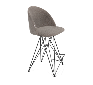 Полубарный стул SHT-ST35 / SHT-S66-1 (тростниковый сахар/черный муар) в Элисте