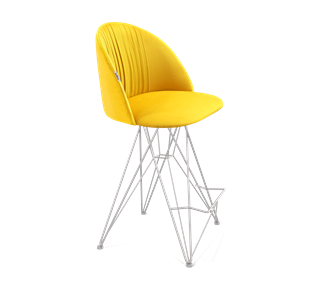 Полубарный стул SHT-ST35-1 / SHT-S66-1 (имперский жёлтый/хром лак) в Элисте