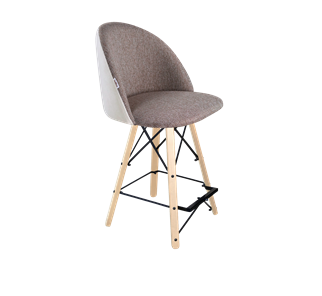 Полубарный стул SHT-ST35-3 / SHT-S80-1 (тростниковый сахар/зефирный/прозрачный лак/черный) в Элисте