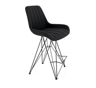 Полубарный стул SHT-ST37 / SHT-S66-1 (ночное затмение/черный муар) в Элисте