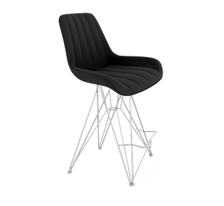 Полубарный стул SHT-ST37 / SHT-S66-1 (ночное затмение/хром лак) в Элисте