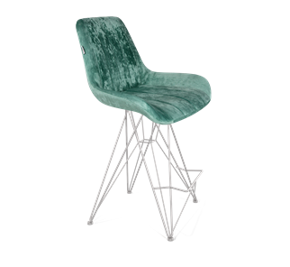 Полубарный стул SHT-ST37 / SHT-S66-1 (зеленый чай/хром лак) в Элисте