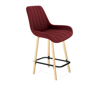 Полубарный стул SHT-ST37 / SHT-S94-1 (рубиновое вино/прозрачный лак/черный муар) в Элисте