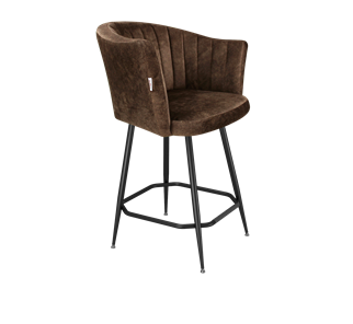Полубарный стул SHT-ST42-1 / SHT-S148-1 (кофейный трюфель/черный муар) в Элисте
