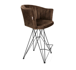 Полубарный стул SHT-ST42-1 / SHT-S66-1 (кофейный трюфель/черный муар) в Элисте