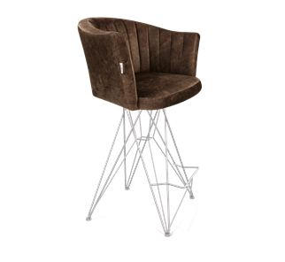 Полубарный стул SHT-ST42-1 / SHT-S66-1 (кофейный трюфель/хром лак) в Элисте