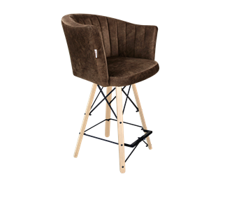 Полубарный стул SHT-ST42-1 / SHT-S80-1 (кофейный трюфель/прозрачный лак/черный) в Элисте