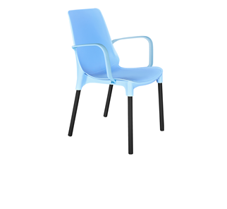 Обеденный стул SHT-ST76/S424 (голубой/черный муар) в Элисте