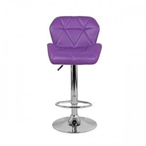 Барный стул Алмаз с мягкой спинкой WX-2582 экокожа фиолетовый в Элисте