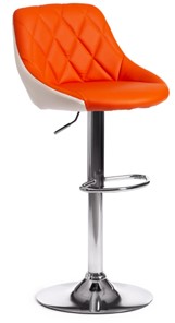 Барный кухонный стул MESSY (mod. KY704C) 47х48х84-105 оранжевый/белый/хром арт.19786 в Элисте