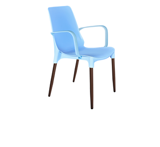 Обеденный стул SHT-ST76/S424-С (голубой/коричневый муар) в Элисте