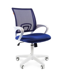 Офисное кресло CHAIRMAN 696 white, ткань, цвет синий в Элисте