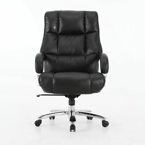 Кресло Brabix Premium Bomer HD-007 (рециклированная кожа, хром, черное) в Элисте