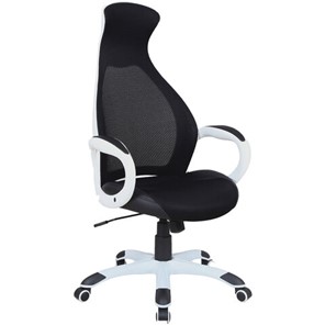 Компьютерное кресло Brabix Premium Genesis EX-517 (пластик белый, ткань/экокожа/сетка черная) 531573 в Элисте