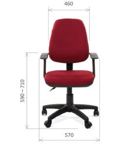 Кресло компьютерное CHAIRMAN 661 Ткань стандарт 15-11 красная в Элисте - предосмотр 1