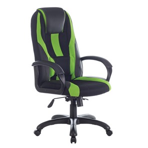 Компьютерное кресло Brabix Premium Rapid GM-102 (экокожа/ткань, черное/зеленое) 532419 в Элисте