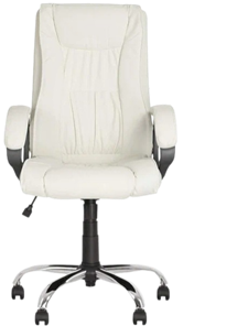 Офисное кресло ELLY (CHR68) экокожа ECO-50, белая в Элисте