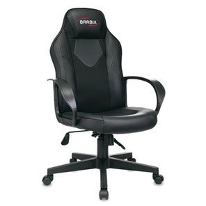 Кресло офисное BRABIX "Game GM-017", экокожа/ткань, черное, 532641, GM-017_532641 в Элисте