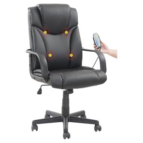 Кресло офисное BRABIX "Relax MS-001", 4 массажных модуля, экокожа, черное, 532519 в Элисте