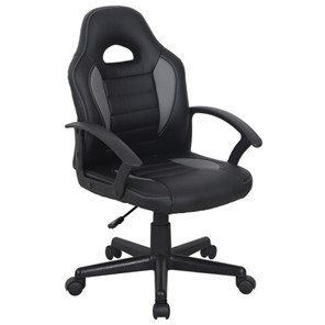 Кресло офисное BRABIX "Spark GM-201", экокожа, черное/серое, 532504 в Элисте