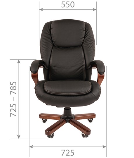 Кресло CHAIRMAN 408 кожа черная в Элисте - изображение 1